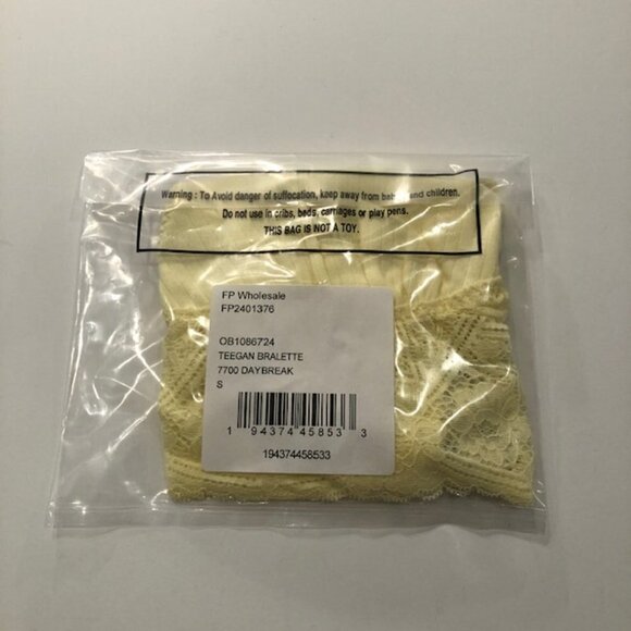 Free People Womens Teegan Longline Lace Trim Bralette Small - Picture 6 of 6